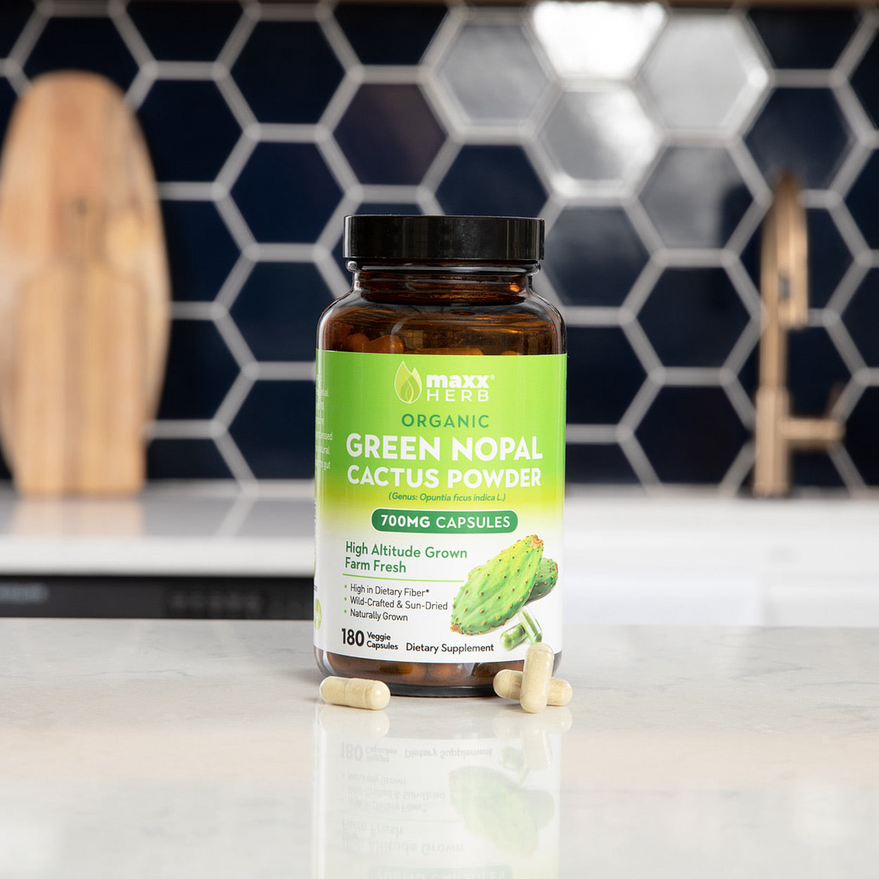Green Nopal Cactus Capsules