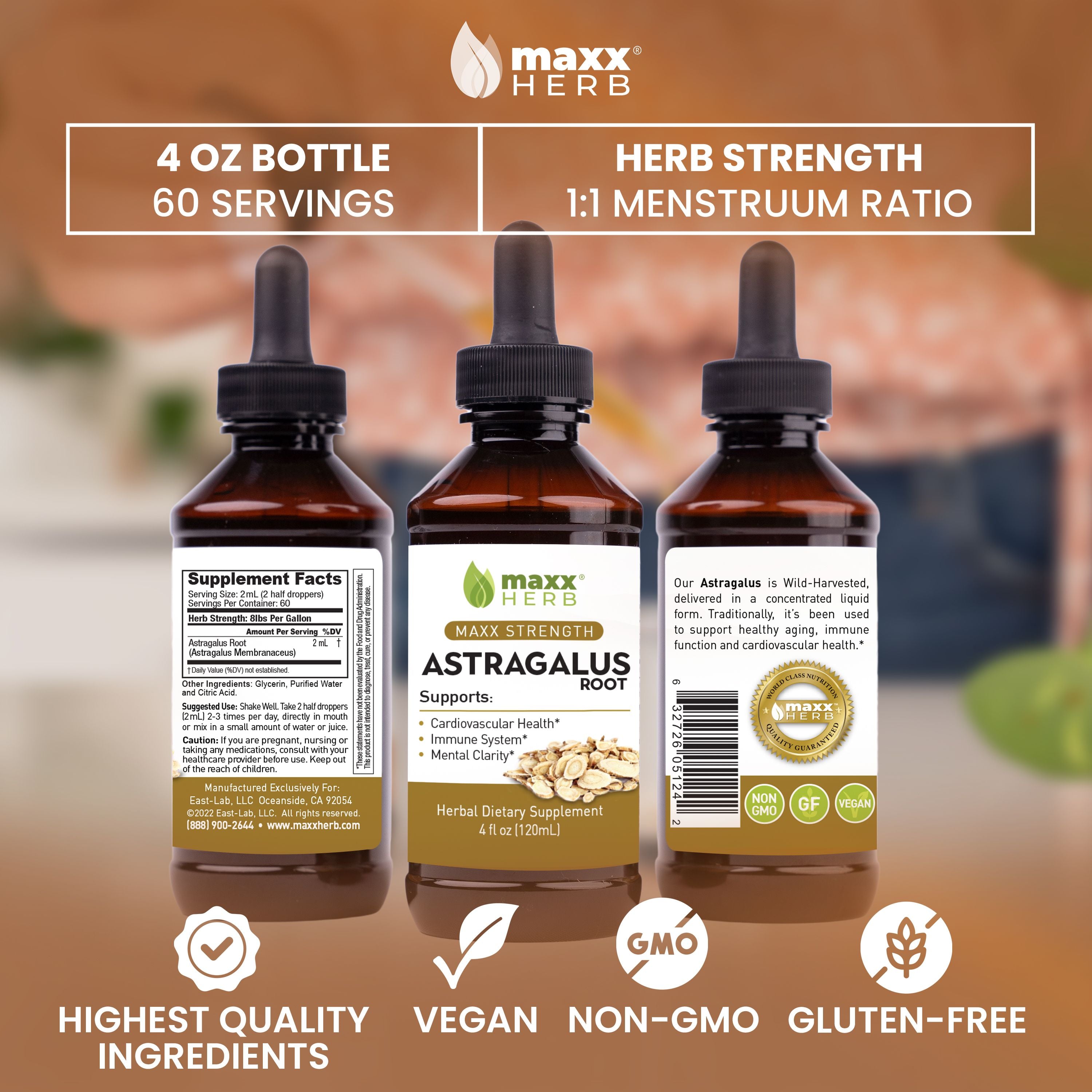 Astragalus Root Extract (4oz) 60 Servings
