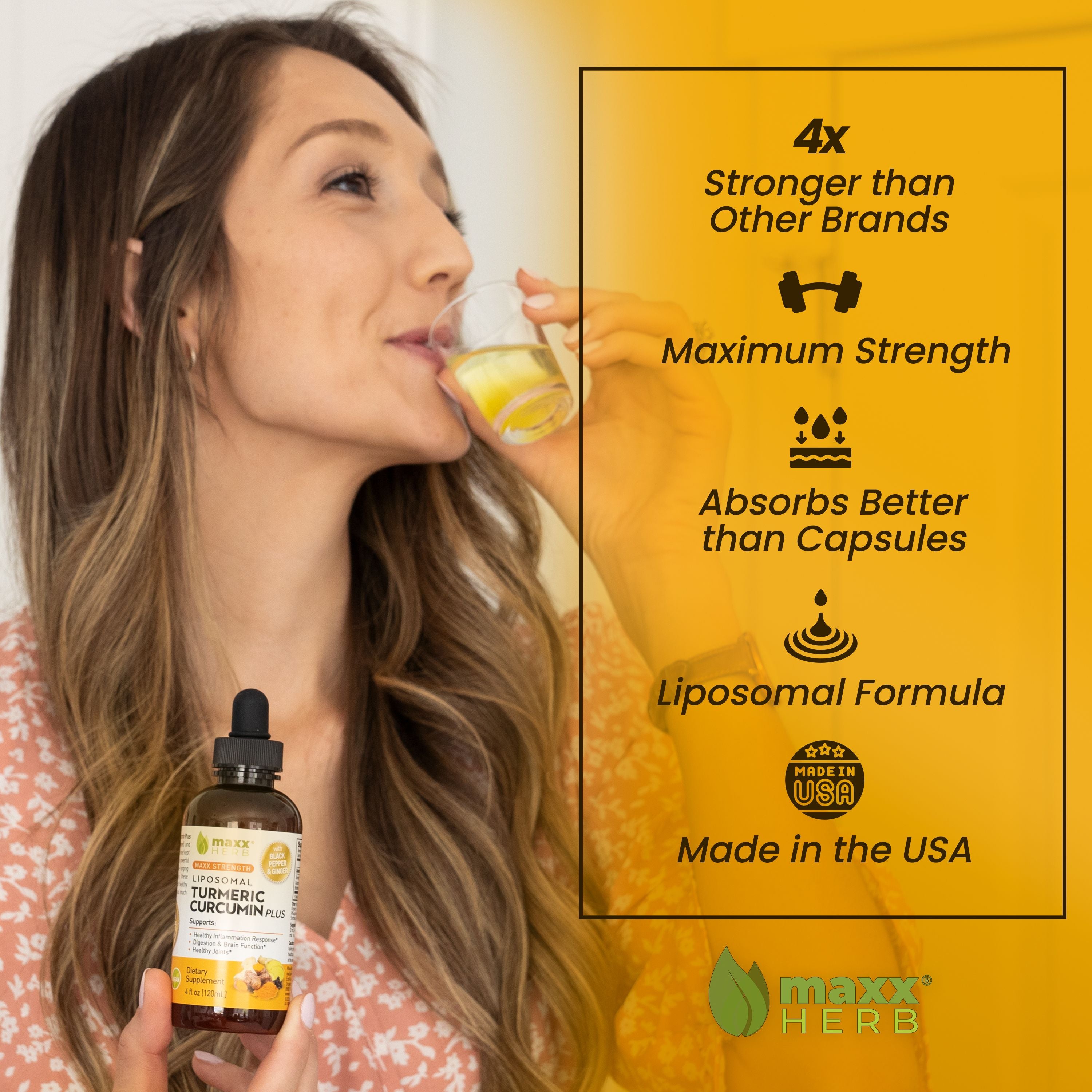 Turmeric Curcumin Extract - Liposomal, Black Pepper & Ginger