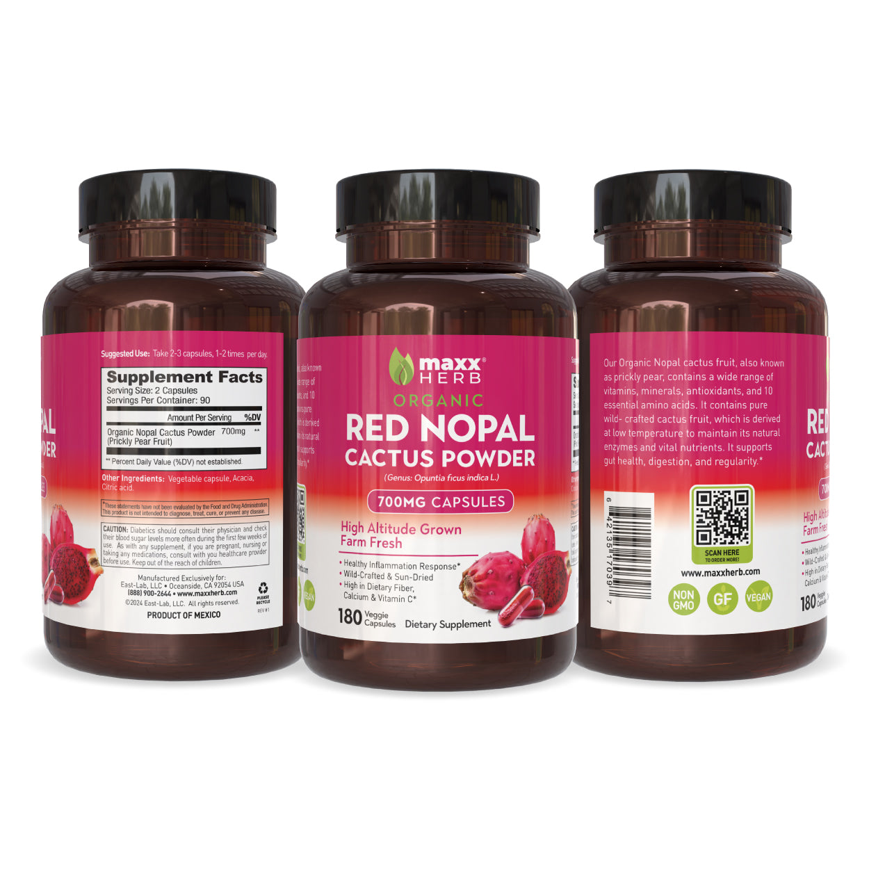 Red Nopal Cactus Capsules