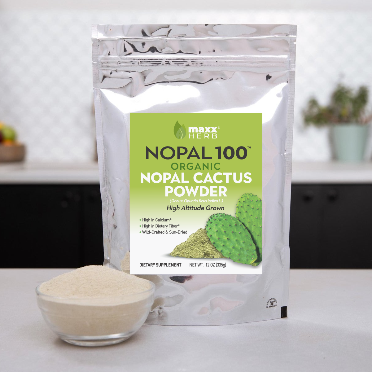 Green Nopal Cactus Leaf Powder (Organic) 12 Oz