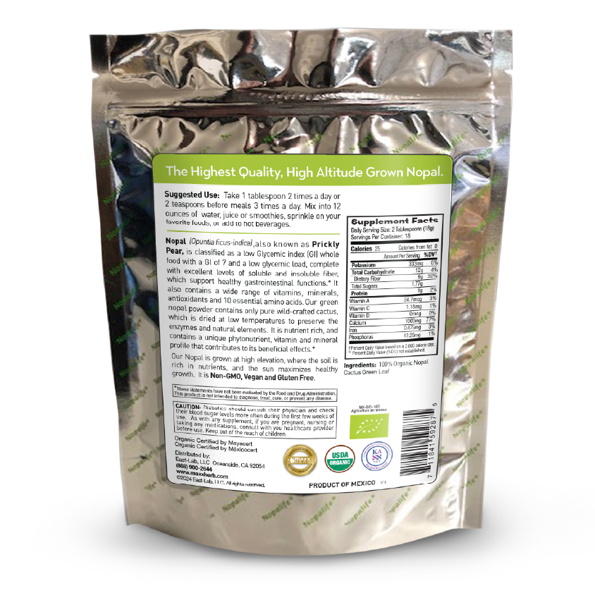 Green Nopal Cactus Leaf Powder (Organic)