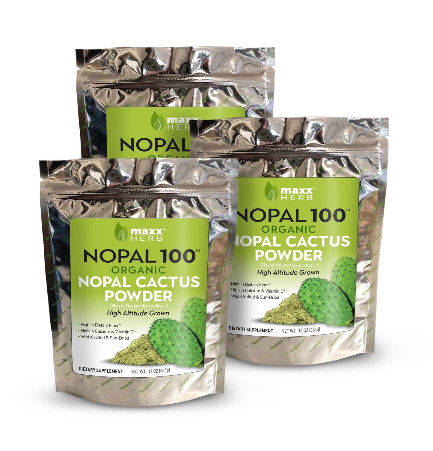 Green Nopal Cactus Leaf Powder (Organic) - 12oz