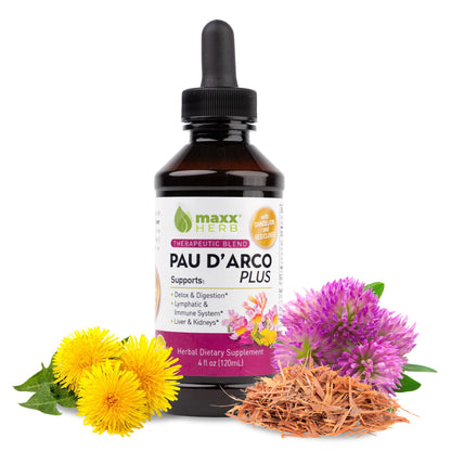 Pau D' Arco Plus Extract (with Dandelion Root & Red Clover)  - 4oz