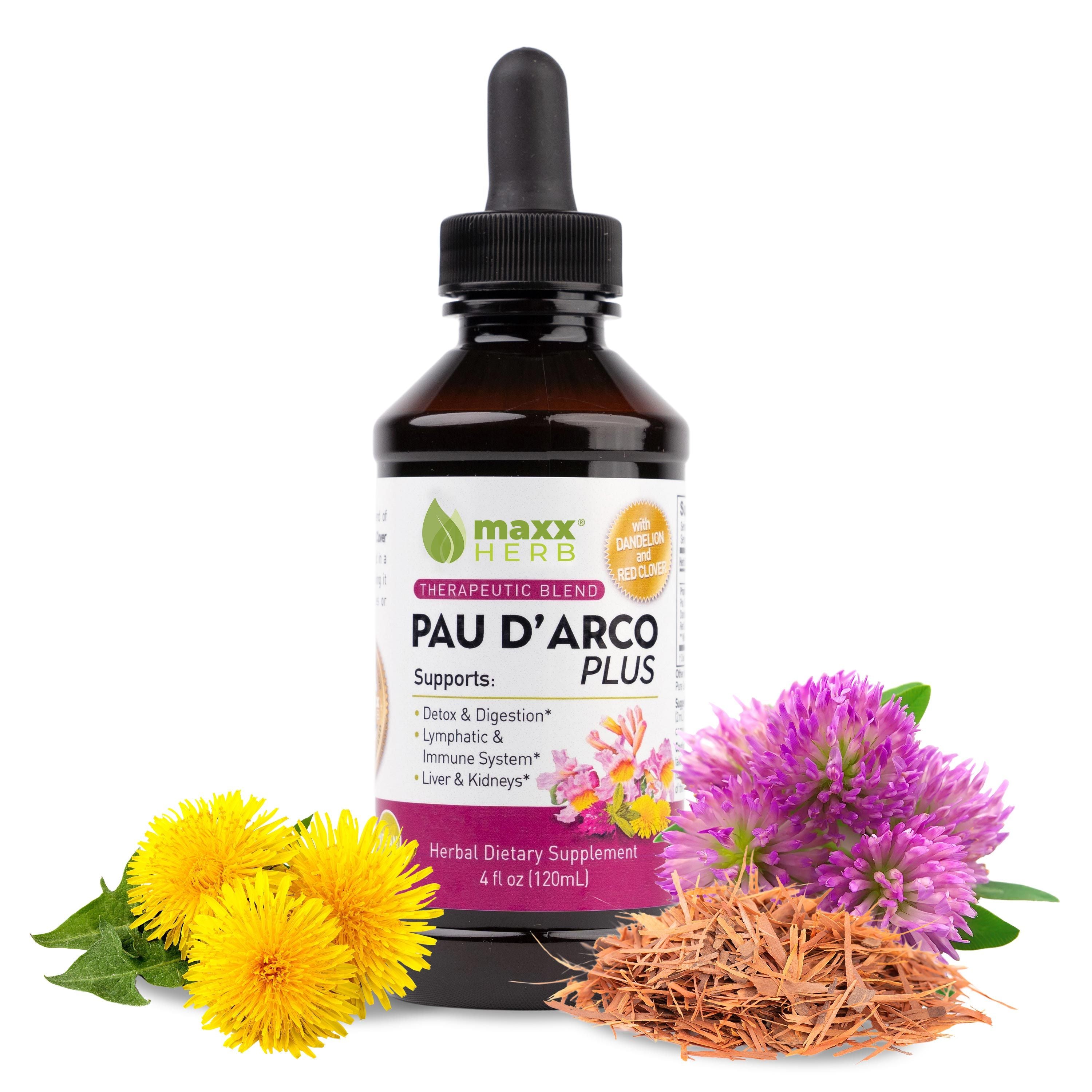 Pau D' Arco Plus Extract - Dandelion Root & Red Clover